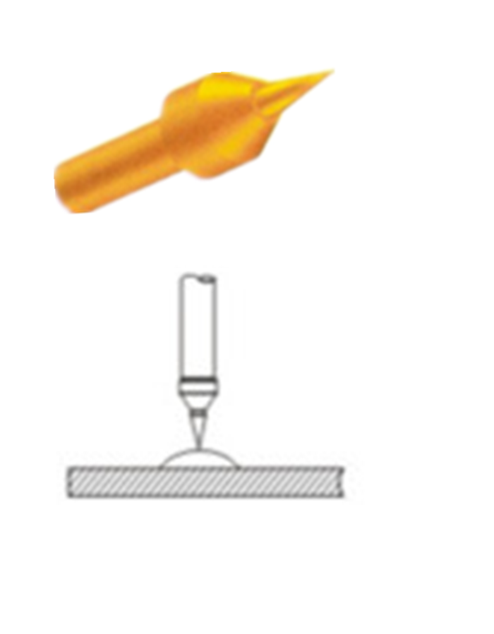 探針頭型、測試探針探針頭、探針頭部形狀、頂針頭