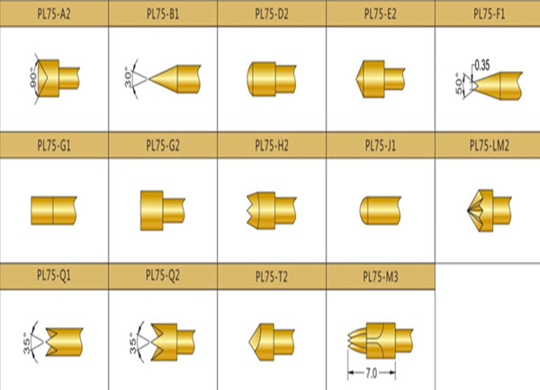 PL75探針頭型、華榮華測試探針廠家